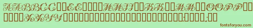 Tchekhonin2 Font – Brown Fonts on Green Background