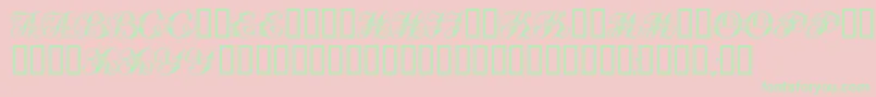 Tchekhonin2 Font – Green Fonts on Pink Background