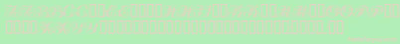 Tchekhonin2 Font – Pink Fonts on Green Background