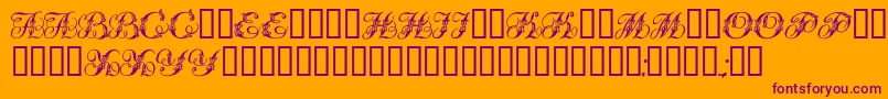 Tchekhonin2 Font – Purple Fonts on Orange Background