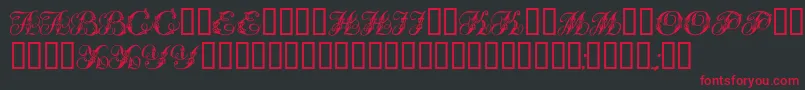 Tchekhonin2 Font – Red Fonts on Black Background