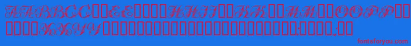 Tchekhonin2 Font – Red Fonts on Blue Background