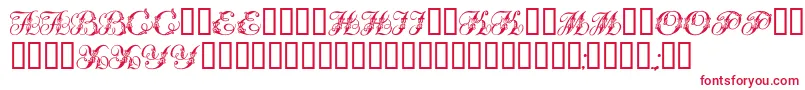 Tchekhonin2 Font – Red Fonts on White Background