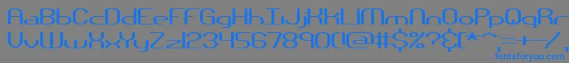 NanosecondWideBrk Font – Blue Fonts on Gray Background