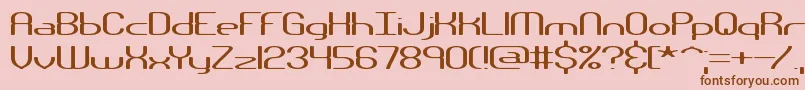 NanosecondWideBrk Font – Brown Fonts on Pink Background