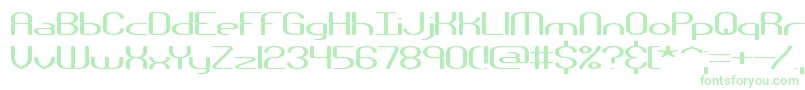 NanosecondWideBrk Font – Green Fonts on White Background