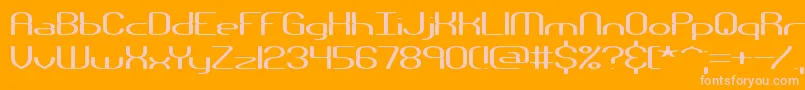 NanosecondWideBrk Font – Pink Fonts on Orange Background