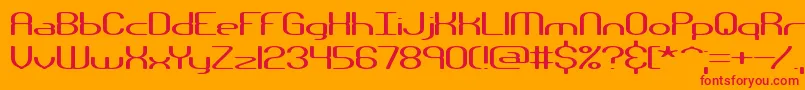 NanosecondWideBrk Font – Red Fonts on Orange Background