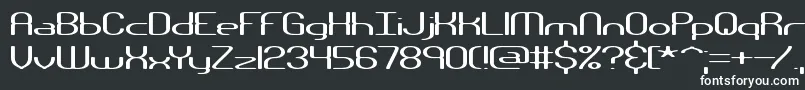 フォントNanosecondWideBrk – 黒い背景に白い文字