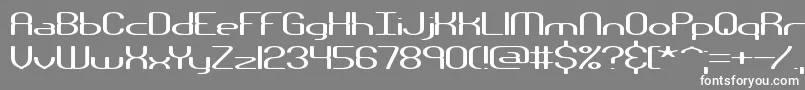 フォントNanosecondWideBrk – 灰色の背景に白い文字