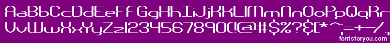 NanosecondWideBrk Font – White Fonts on Purple Background