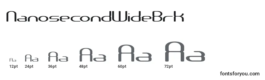 NanosecondWideBrk Font Sizes