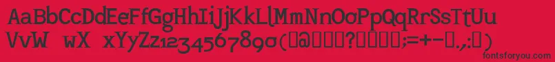 Mashburn.Regular Font – Black Fonts on Red Background