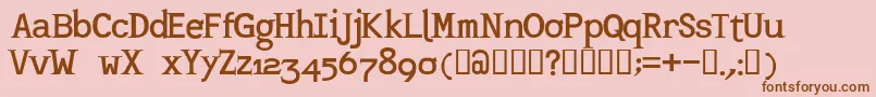 Mashburn.Regular Font – Brown Fonts on Pink Background