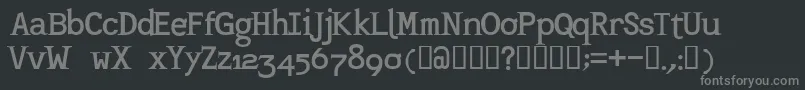 Fonte Mashburn.Regular – fontes cinzas em um fundo preto