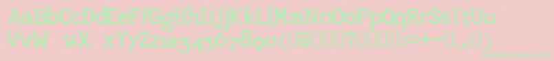 Mashburn.Regular Font – Green Fonts on Pink Background