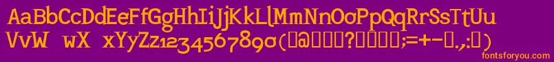 Mashburn.Regular Font – Orange Fonts on Purple Background