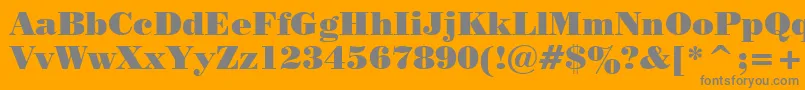 Tt0129c Font – Gray Fonts on Orange Background