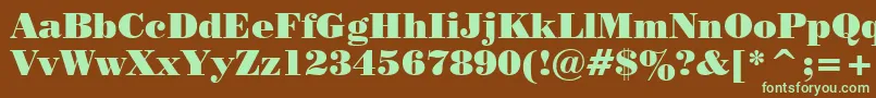 Tt0129c Font – Green Fonts on Brown Background