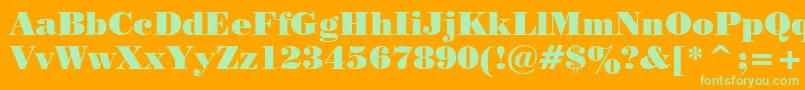 Tt0129c-Schriftart – Grüne Schriften auf orangefarbenem Hintergrund