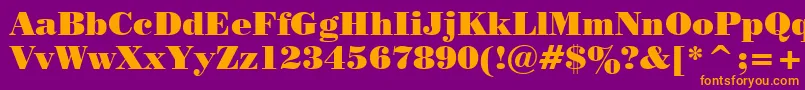 Tt0129c Font – Orange Fonts on Purple Background