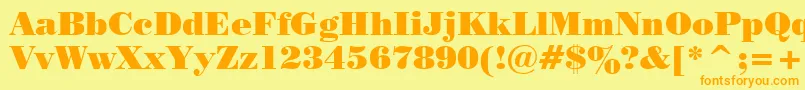 Tt0129c Font – Orange Fonts on Yellow Background