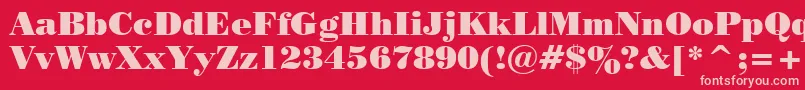 Tt0129c Font – Pink Fonts on Red Background