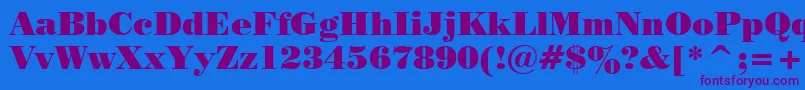 Tt0129c Font – Purple Fonts on Blue Background