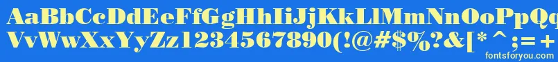 Tt0129c-Schriftart – Gelbe Schriften auf blauem Hintergrund