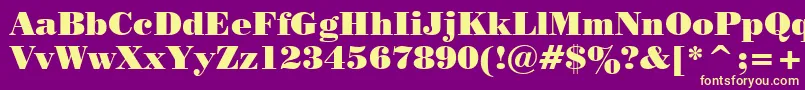 Tt0129c-Schriftart – Gelbe Schriften auf violettem Hintergrund