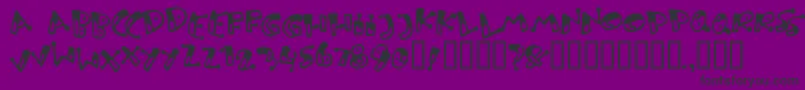 Bungnipp Font – Black Fonts on Purple Background