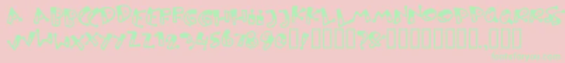 Bungnipp Font – Green Fonts on Pink Background