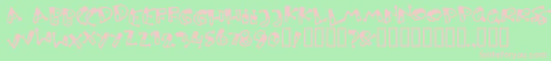 Bungnipp Font – Pink Fonts on Green Background