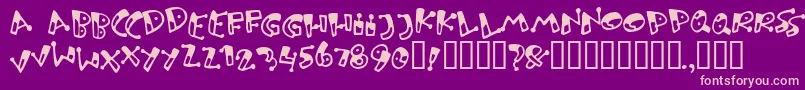 Bungnipp Font – Pink Fonts on Purple Background