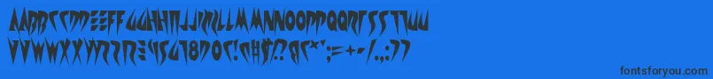 フォントSatire – 黒い文字の青い背景