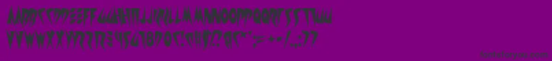 フォントSatire – 紫の背景に黒い文字
