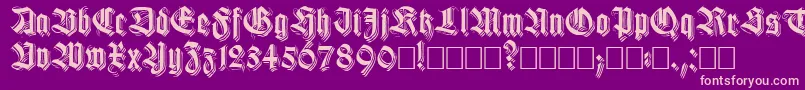 Killigrewstacatto Font – Pink Fonts on Purple Background