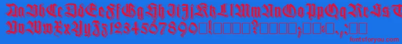 Killigrewstacatto Font – Red Fonts on Blue Background