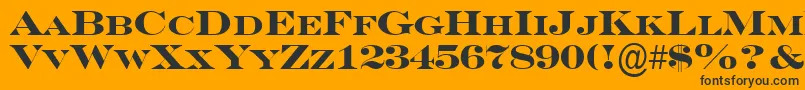 SeriferexpcpsBold Font – Black Fonts on Orange Background