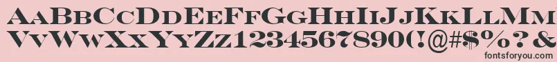 SeriferexpcpsBold Font – Black Fonts on Pink Background