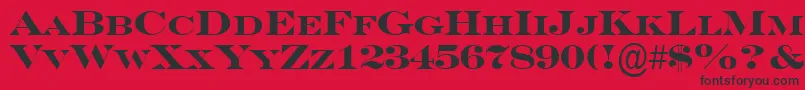 fuente SeriferexpcpsBold – Fuentes Negras Sobre Fondo Rojo
