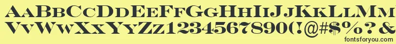 SeriferexpcpsBold Font – Black Fonts on Yellow Background