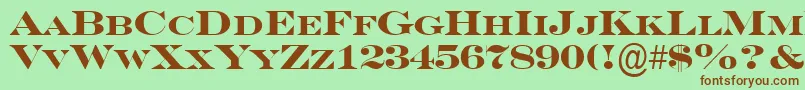 SeriferexpcpsBold Font – Brown Fonts on Green Background