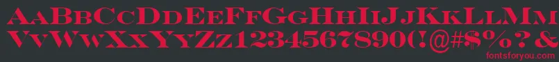 SeriferexpcpsBold Font – Red Fonts on Black Background