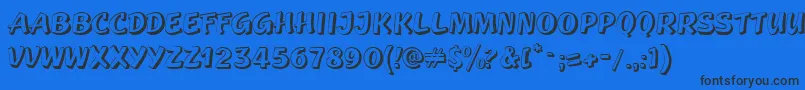 GeckoverticalRegular Font – Black Fonts on Blue Background