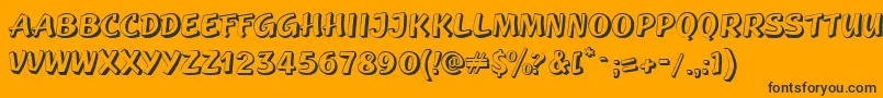 GeckoverticalRegular Font – Black Fonts on Orange Background