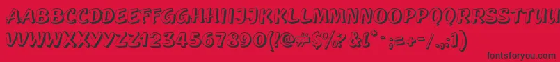 GeckoverticalRegular Font – Black Fonts on Red Background