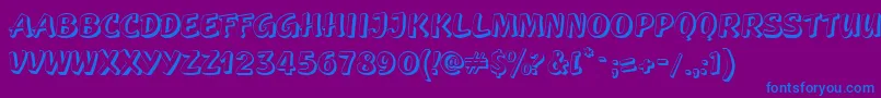 GeckoverticalRegular Font – Blue Fonts on Purple Background