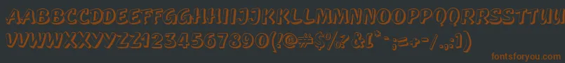 GeckoverticalRegular Font – Brown Fonts on Black Background