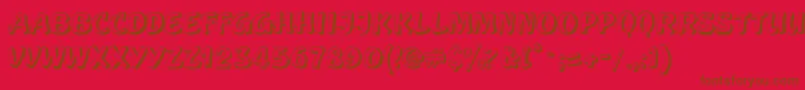 GeckoverticalRegular Font – Brown Fonts on Red Background